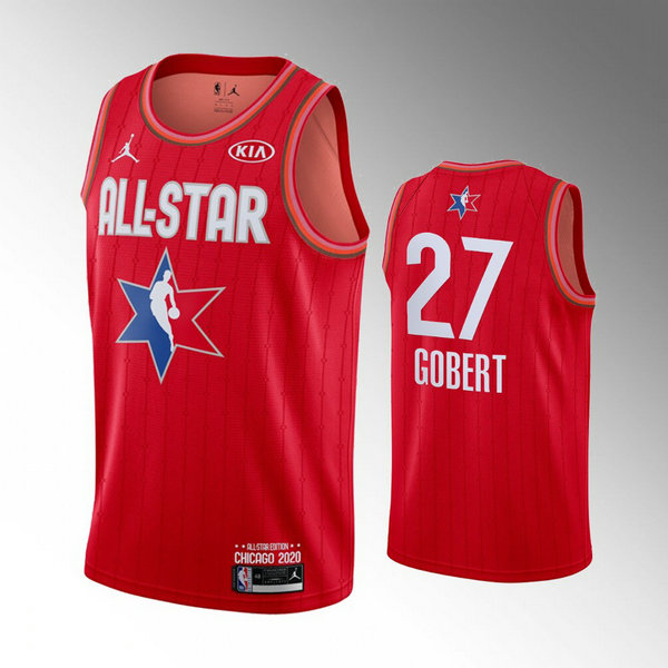 Camiseta Rudy Gobert 27 All Star 2020 Rojo Nino